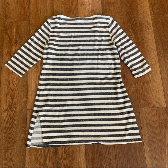 Eileen Fisher Striped linen cotton  Tunic blouse 3/4 sleeves M rn 78121 ca 34460 - Picture 2 of 8